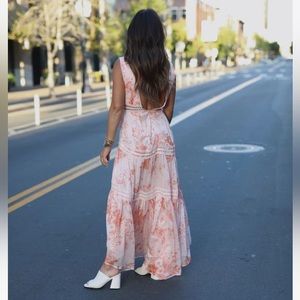 BRAND NEW WITH TAGS : CROCHET LACE TIERED MAXI DRESS